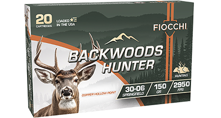 Fiocchi Backwoods Hunter 30-06 Spr. 150Gr CHP 2950 fps 20 Rds
