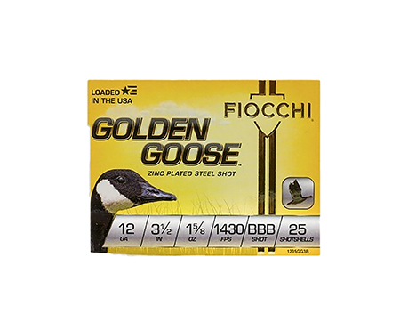 Fiocchi GOLDEN GOOSE 12GA 3 1/2" #BBB 1430 fps 25 Rds