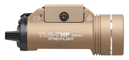 Streamlight TLR-1 HP w/rail locating keys & (2) CR123A lithium battery FDE