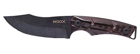 WOOX BAD BOY HUNTER FIXED BLADE KNIFE - MICARTA X-GRIP BROWN
