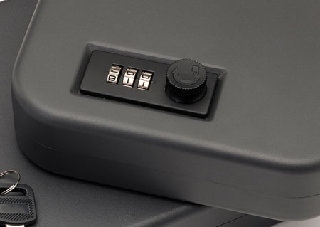 SnapSafe 75240 Lock Box XL Combination/Key Entry Black Steel 10" W x 7" H -img-1