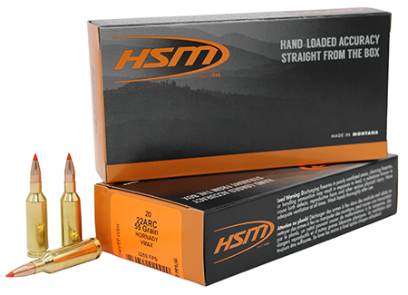 HSM VARMINT 22ARC 55GR V-MAX 20/25