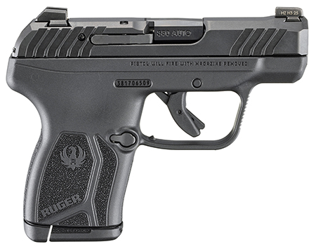 RUGER LCP MAX M.S. 380ACP 2.8" PISTOL BLACK, TRITIUM/WHITE FRONT SIGHT 1-10RD