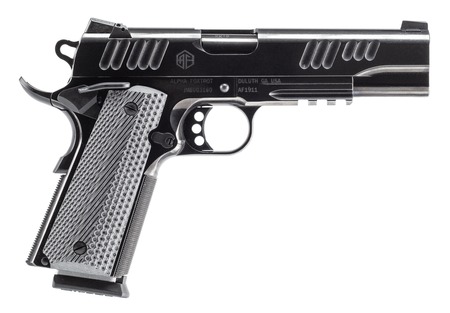 ALPHA FOXTROT AF1911-E HGA 9MM 5IN BBL POLISHED BLACK DLC 10RD NOVAK SIGHTS