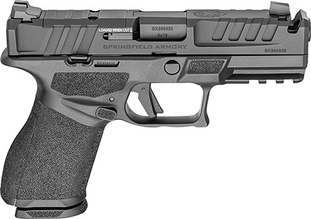 Springfield Echelon 4.0C 9mm 4" Black 10rd Compact Billet Machined, Melonite Finish, Optics Ready Slide; Black Polymer Frame; Integral Compensator;Tritium/Luminescent Front, Tactical Rack U-Dot Rear Sights; Loaded Chamber Indicator; 2x10rd Magazines; CA Compliant