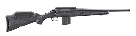 RUGER AMERICAN RIFLE GENERATION II PATROL 6MM ARC 16.1IN BARREL 10RD GRAPHITE BLACK CERAKOTE BLACK SPLATTER G2 STOCK AR STYLE MAG NONE-PICATINNY BASE 56904