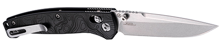 HOGUE MYSTO 3.4" TUMBLED BLK / BLACK DIAMOND METAL Mysto 3.4" ABLE Lock Folder - Clip Point Blade Tumbled Finish - Richlite Frame Black Diamond - Metal
