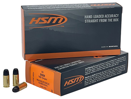 HSM SUBSONIC 9MM HITEK 180GR HCFN 50/10