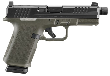 RUGER RXM THREADED 9MM PISTOL 4.5" BBL OD GREEN MAGPUL EHG, O.R. 2-15RD MAGS