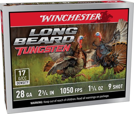 WINCHESTER LONG BEARD TUNGSTEN 28 GA 2 3/4'' #9 TS17 1-1/4 OZ 5/RDS