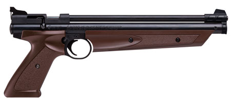 Crosman P1377BR American Classic Pump Pistol 177 1rd Brown Polymer Grips-img-1