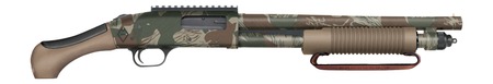 MOSSBERG 590 SECURITY 12G SHOTGUN 14.375" BBL, AFTERSHOCK GRIP, FDE/RHODESIAN B.S. 5+1