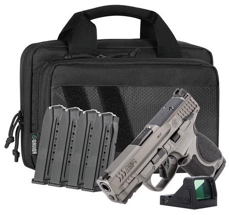 SMITH & WESSON M&P9 METAL M2.0 9MM PISTOL 3.6" T.S. O.R. VIRIDIAN RFX11, SAVIOR BAG, 5-15RD MAGS