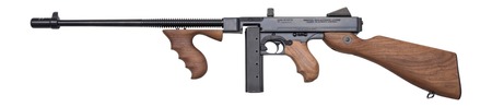 AUTO 1927A-1C LIGHTWEIGHT DELUXE 45 ACP 50RD BLUED / WOOD W/20RD STICK MAG T550D