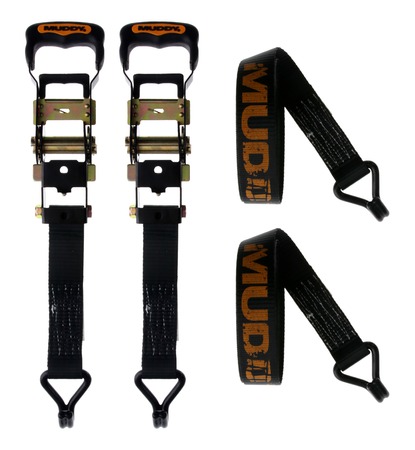 MUDDY 1.5" X 16' HEAVY DUTY RATCHET STRAPS / 2 PACK