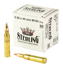 STERLING 5.56 M193 55GR FMJ 30/1500