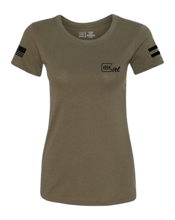 GLK AP96368 GLOCK GIRL FLAG TEE M   GRN