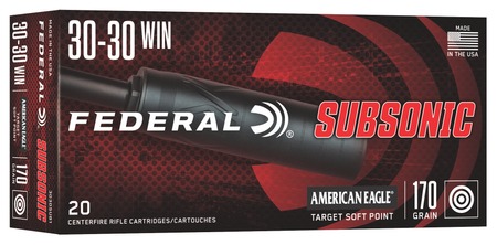 FED 3030SUB1     3030 170GR TSP SUBSONIC 20/10