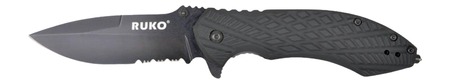 RUKO RUK0182SBBK  440C 3-1/4"SERRATED FOLDING BBPS