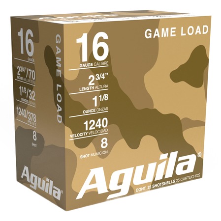 Aguila 16ga 2-3/4 1-1/8oz 1240fps #8 25/RD
