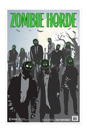 ACTION TGT ZOMBIE HORDE GRN 100PK
