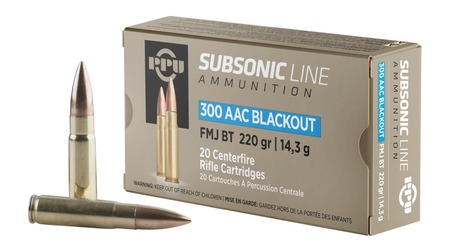 PPU SUB 300BLK FMJBT 220GR 20/1000