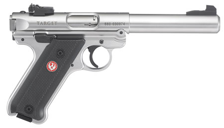 RUGER MRK IV TRGT 22LR 5.5" STS BLK GRP ADJ SGHT 10RD