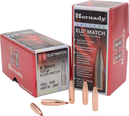 6.5MM .264 123 GR ELD MATCH 100 rounds