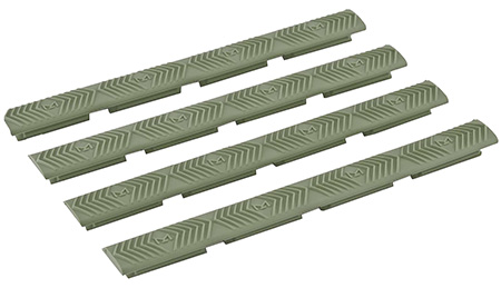 ERGO 4-Slot Modular WedgeLokRail Cover (4PK) - M-LOKComp OD Green