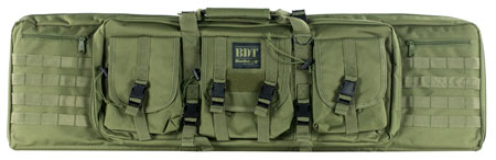 BULLDOG CASE TACTICAL 43" DOUBLE TACTICAL RIFLE CASE OD GREEN W/ BACK STRAPS (5 PER CASE)