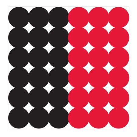 BIR 34118          DIRTYBRD 1"PASTER RED/BLK  12PK