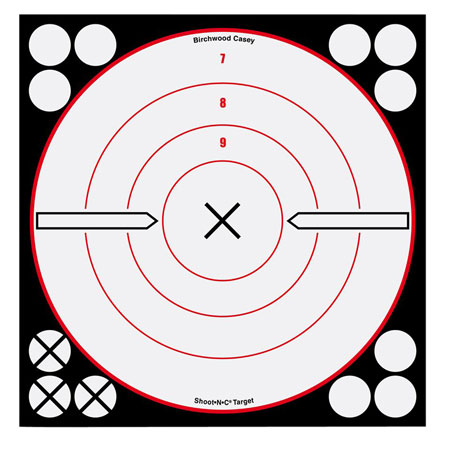 BIR 34802 SHOOT-N-C 8" X-BULLSEYE WHT/BLK 6PK