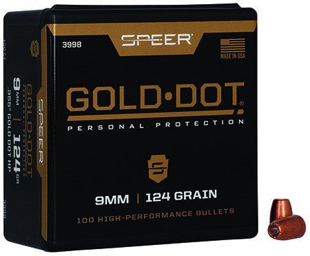 SPR GOLD DOT .355 124GR HP 100CT