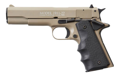 CHIAPPA 1911-22 22LR 5 TAN FRAME HOGUE GRIP 10R