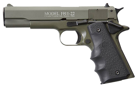 1911 Pistol 22LR 5" BBL ODG,Hogue Gp2/10