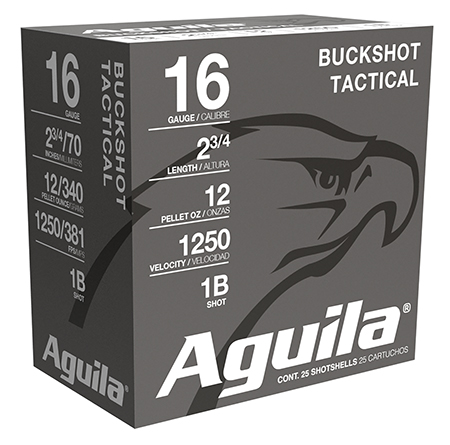 Aguila 16ga 2-3/4 1-1/8oz 1250fps 1# Buck 25/RD