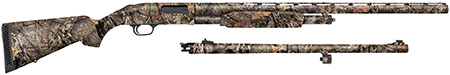 Mossberg 500 12ga Camo Combo 28" Vent Rib and 24" Rifled with Rifle Sight Barrels; Mossy Oak Break Up Country