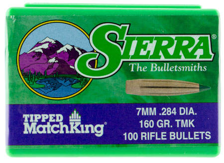 TIPPED MATCHKING 7MM (0.284'') POLYMER TIPPED BOAT TAIL BULLETS