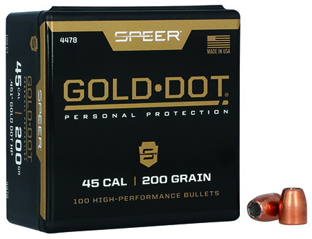 GOLD DOT 45 CALIBER HANDGUN BULLETS