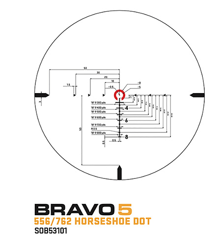 SIG SOB53101 BRAVO5 5X30IL 556-762 DOT