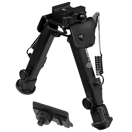 UTG SPR DTY BIPOD W/QD LVR MNT 6"-8"