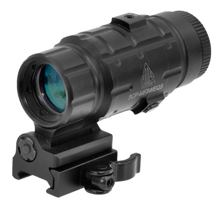 UTG 3X MAGNIFIER W/FTS QD MNT