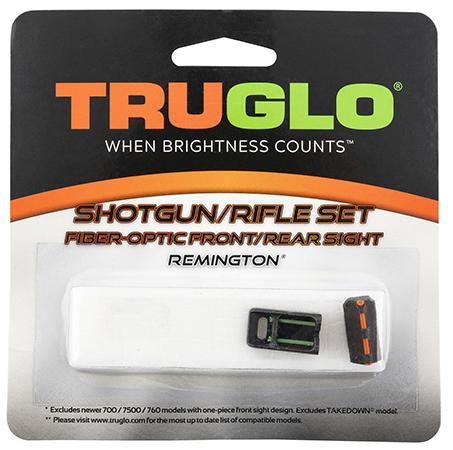 TruGlo TG110W Fiber-Optic Sights For Remington Black | Red Fiber Optic Fro-img-1