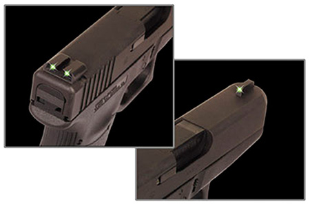 TruGlo TG231G1 Tritium Green Front & Rear/Black Nitride Fortress Frame, Co-img-1