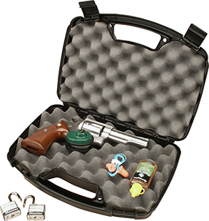 MTM PISTOL HANDGUN CASE SINGLE UP TO 6" REVOLVER BLACK