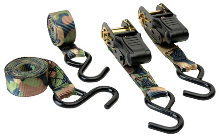 HME RS4PK Camouflage Ratchet Tie Down Straps 4 Pack-img-1