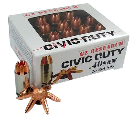 G2R CIVIC DUTY 40S&W 20RD BOX 25 BOXES PER CASE