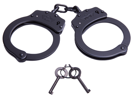 Uzi Accessories UZIHCCB Handcuffs Chain Black Stainless Steel Includes 2 K-img-1