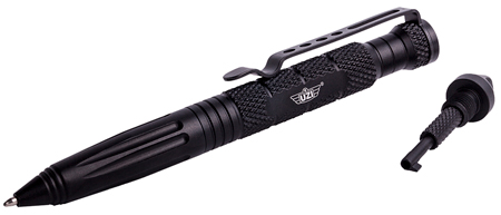 Uzi Accessories UZITACPEN6BK Tactical Pen Black Aluminum 6" Features Glass-img-1