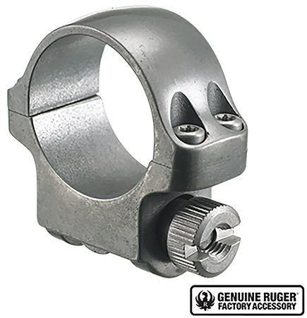 RUGER SCOPE SINGLE RING 1" LOW  .812 HEIGHT GREY STS